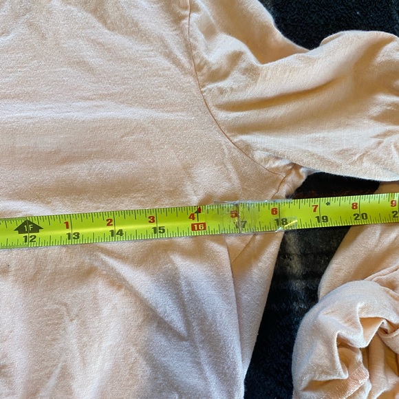 3/$15 Style & Co Peach Colored Shirt 3/4 Quarter Sleeve Medium - Picture 6 of 7